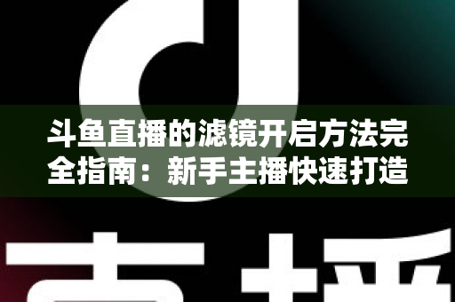 斗鱼直播的滤镜开启方法完全指南：新手主播快速打造高颜值直播画面