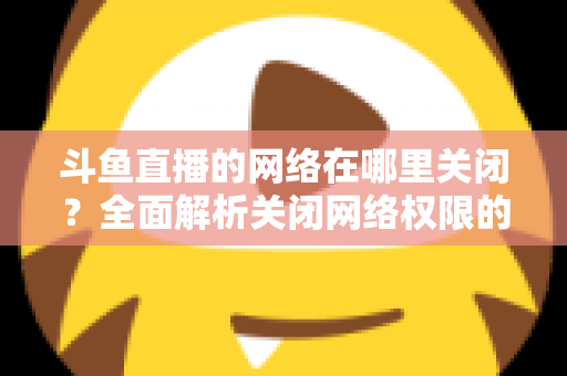 斗鱼直播的网络在哪里关闭？全面解析关闭网络权限的详细步骤与实用技巧
