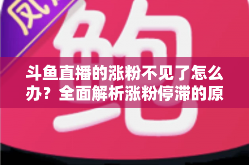 斗鱼直播的涨粉不见了怎么办？全面解析涨粉停滞的原因与高效应对策略