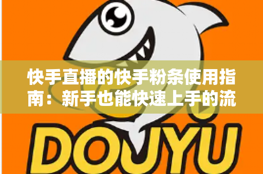 快手直播的快手粉条使用指南：新手也能快速上手的流量增长实战手册