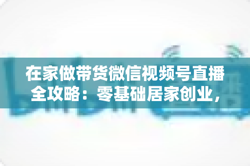 在家做带货微信视频号直播全攻略:零基础居家创业,一部手机开启副业变现之路 在家做带货微信视频号直播全攻略:零基础居家创业,一部手机开启副业变现之路
