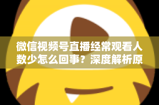 微信视频号直播经常观看人数少怎么回事？深度解析原因与提升观看量的实用指南