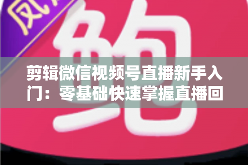 剪辑微信视频号直播新手入门:零基础快速掌握直播回放剪辑的完整指南 剪辑微信视频号直播新手入门:零基础快速掌握直播回放剪辑的完整指南