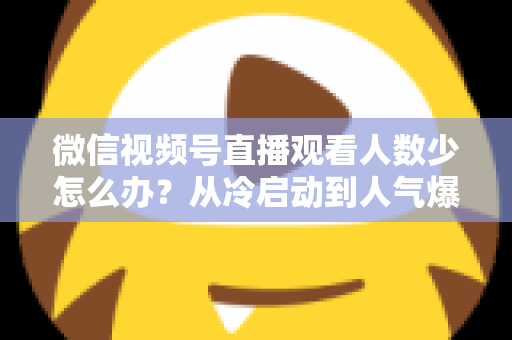 微信视频号直播观看人数少怎么办？从冷启动到人气爆棚的实战指南