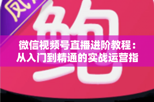 微信视频号直播进阶教程:从入门到精通的实战运营指南 微信视频号直播进阶教程:从入门到精通的实战运营指南